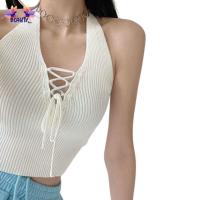 ราคา เสื้อแฟชั่น เสื้อไหมพรมคล้องคอ เสื้อครอปไหมพรม ผูกเชื้อก โชว์แผ่นหลัง เซ็กซี่ L11070 (19214492642)