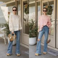 ราคา เสื้อแขนยาวแต่งลูกไม้ฉลุ VSHOP (18006083110)