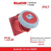 ราคา PCE เต้ารับแบบฝังทรงตรง ชนิดกันน้ำ IP67 16A32A 400V 5PIN รุ่น 3152 6V 3252 6V (21018343903)