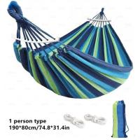 ราคา Single Wide Thick Canvas Hammock Outdoor Camping Backpackaging Leisure Swing Portable Hanging Bed Sleeping Swing Hammock (16129218035)