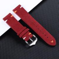 ราคา กำไลหนังแท้แบบวินเทจสายนาฬิกาข้อมือนิ่มสำหรับ Seiko สายรัดข้อมือแบบเย็บหนังกลับย้อนยุคขนาด20 22มม (18613365813)