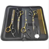 ราคา ชุดกรรไกรตัดขนสัตว์เลี้ยง6 In 1สีดำทองชุดแมวและกรรไกรแต่งขนสุนัขพร้อมกรรไกรตัดกรรไกรโค้งและฉลาม (17731342900)