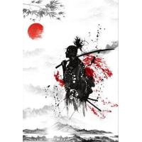 ราคา ฟิล์มศิลปะลายนักรบคาตานะซามูไรญี่ปุ่นยอดนิยมพิมพ์โปสเตอร์ผ้าไหมของตกแต่งผนังบ้าน24X36นิ้ว0726 (20358984213)