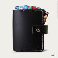 ราคา กระเป๋าใส่บัตร สลักชื่อฟรี หนัง PU Bifold Card Book Holder ใส่บัตรได้ 22 ใบ (19745411043)