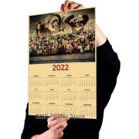 ราคา ปฏิทินปีใหม่2022โปสเตอร์อะนิเมะเดธโน้ต Jujutsu Kaisen โปสเตอร์กระดาษคราฟท์ภาพวาดภาพ Room Home Decor ภาพจิตรกรรมฝาผนัง Gifts (16381652641)
