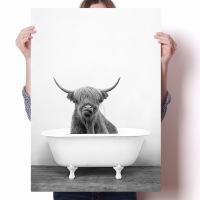 ราคา Nordic Animal Bathtub Prints Lion Tiger Elephant PandaAnd Giraffe Unframed Art Canvas Poster For Bathroom ToiletAnd Living Room Wall Decor 0811 (19995281864)