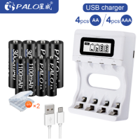 ราคา PALO เครื่องชาร์จแบตเตอรี่ 1 2 v AA 3000 MAH AA 1100 MAH เครื่องชาร์จแบตเตอรี่ 4 ช่อง เครื่องชาร์จแบตเตอรี่ (18377737795)