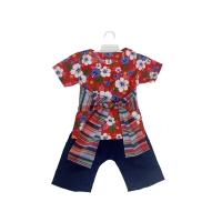 ราคา ชุดไทยเด็ก ชุดดอกม่อฮ่อม พร้อมผ้าคาดเอว ชุดดอกสงกรานต์ พร้อมส่ง (18342002988)