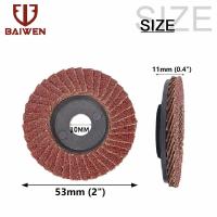 ราคา BAI WEN 2นิ้ว 50มม X 10มม Grinder Flap Disc กระดาษทรายขัด Flap Sanding Grinding Disc สำหรับเครื่องบดมุม80 Gritเซอร์โคเนียมออกไซด์ สีฟ้า อลูมิเนียมออกไซด์ สีแดง (16262215715)