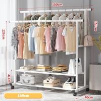 ราคา ราวตากผ้าตั้งพื้น ราวเหล็กมีล้อ ราวตากผ้าเหล็ก ราวตากเสื้อผ้า ราวตากผ้า ราวแขวนผ้า โครงเหล็กแข็งแรง แขวนได้เยอะ Cheers (17343807802)