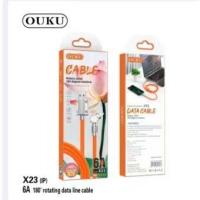 ราคา OUKU X23 สายชาร์จ แบบ6A หัวหมุนได้180องศา USB สายชาจ Type c Micro iOS ชาร์จเร็ว (21053975678)