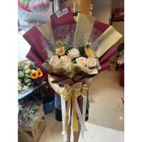 ราคา ช่อธนบัตร ดอกกุหลาบโอรส กระดาษทอง (18430659174)