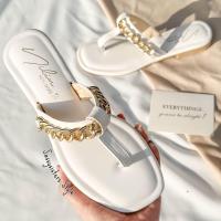 ราคา ZIA รองเท้าแตะแต่งโซ่ รองเท้าผู้หญิง รองเท้าแตะคีบ (19697950341)