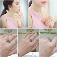 ราคา แหวนเพชรแถวคู่ 3 กะรัต 6 หนามเตย เพชรสังเคราะห์เหลี่ยม H A นำเข้าเพชรเอง โรงงานทำเพชรแท้มา30ปีค่ะ (19152427453)