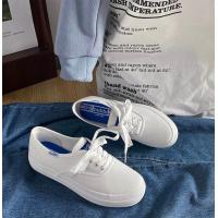 ราคา White bidibi รองเท้าผ้าใบขาวล้วน พื้นน้ำเงิน scarpa officiall (19662186727)