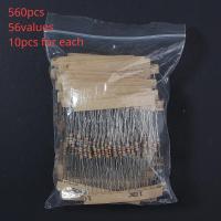 ราคา 1 4 Watt Resistor 560PCS 1000PCS 50 56 Types Carbon Film Resistor Series Kit Set 5 Color Ring Resistor 1 Ohm 10M (20819025563)