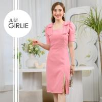 ราคา เดรสสีชมพู รวมเดรสสีชมพู ชุดออกงาน ธีมชมพู เดรสสวย ชุดแซกสีชมพู มีไซส์ S M L XL (21334912602)