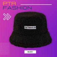 ราคา หมวกบักเก็ต ขนแกะ สไตล์เกาหลี หมวกแฟชั่น สีดำ หมวกกันแดด หมวกบังลม หมวกขนแกะ (20758533732)