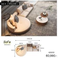 ราคา โซฟาสไตล์มินิมอลอิตาลี เบาะฟองน้ำหนานุ่ม หุ้มด้วยหนังอิตาลี มาพร้อมดีไซน์หรูหรา สวยงาม K22233 (20207639677)