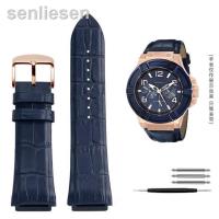 ราคา 2023สายคาดนาฬิกาหนังแท้สำหรับ GUESS W0247G3 W0040G3นาฬิกาชุด W0040G7สายสีน้ำเงินดำน้ำตาล22มม (20014613542)