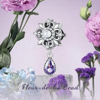 ราคา BAMOER 925เงินสเตอร์ลิง Iris Lotus Camellia ลูกปัดสีม่วง Zircon จี้ Charms สำหรับผู้หญิงสร้อยข้อมือสร้อยคอ BSC674 (16274720088)