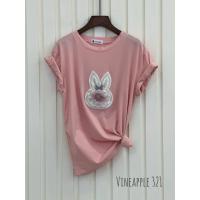 ราคา Vineapple 321เสื้อยืดติดดอกไม้ เสื้อแฟชั่นแขนสั้นแขนยาว เสื้อยืด Oversizeเสื้อผู้หญิงลายทาง สกรีน พิมพ์ลายเสื้อยืดคอกลมคอวีไซส์ใหญ่ Big size T shirt (17449407927)