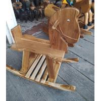 ราคา เก้าอี้โยก ม้าโยกเยก ม้าไม้สำหรับเด็กนั่ง ทำจากไม้สัก สีไม้คลาสสิค ที่นั่งสูง 35 ซม รับน้ำหนักได้ 50 กก แข็งแรง ทนทาน (17482646367)