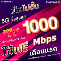 ราคา ใช้ฟรีเดือนแรก ซิมเทพทรู True โปรเน็ต 15 Mbps โทรฟรีทุกเครือข่ายนาน 12 เดือน ใช้ TRUE Wifi ฟรี (21201130015)