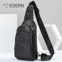 ราคา EDERN จระเข้นูนหนังแท้กระเป๋าคาดหน้าอกสำหรับผู้ชายธุรกิจลำลองกระเป๋าสะพายข้างจระเข้รูปแบบกระเป๋าสะพายไหล่ผู้ชายกระเป๋าสลิงแฟชั่น (19978509892)