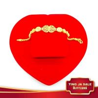 ราคา สร้อยข้อมือทอง เครื่้องประดับ ทองเหมือนแท้ ลายบล็อก ขั่นกระดุม รูปหัวใจ น้ำหนัก1บาท ยาว7นิ้ว ชุบทองคำแท้ 24K สินค้าขายดีพร้อมส่ง (907908616)