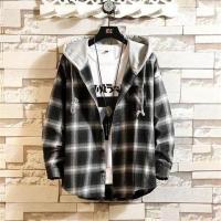 ราคา เสื้อฮู้ดแขนยาว ลายสก๊อต แบบพลัสไซซ์ แฟชั่นสำหรับผู้ชาย (16451801906)