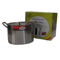 ราคา STOU POTS 22 cm หม้อ สตูว์ สแตนเลส 2หู ฝาสแตนเลส ขนาด 22 ซม ทำจากแสตนเลส 304 หุหิ้วกันความร้อน (713304127)