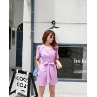 ราคา Newlooks GJ02 Mini jumpsuit pastel ชุดจั้มสูทขาสั้นผ้าลินิน สีพาสเทล (3165238099)