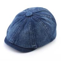 ราคา Washed denim fabric Berets Mens Autumn Fashion Newsboy Caps R Male Artist Flat Visor Peaked Hat Men Spring Casual Boina (20429096308)