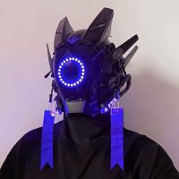 ราคา Cyberpunk mask Predator helmet cosplay mechanical tactical mask illuminated full face gas mask JYUE (20496257315)