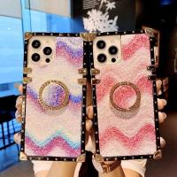 ราคา TYH ที่ยึดแหวนเพชรรูปคลื่นกลิตเตอร์3D เคสกันกระแทกตารางโลหะสำหรับ Iphone 15 Pro Max 15Plus ปกอ่อน (20519316102)