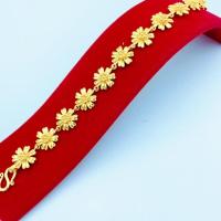ราคา สร้อยข้อมือทองชุบ 176 สร้อยข้อมือดอกไม้ สร้อยทองชุบ สร้อยทองไมครอน ยาว 7 นิ้ว พร้อมส่ง (15275933481)