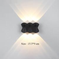 ราคา ไม่มี Stroboself โคมไฟผนังกันน้ำสไตล์มินิมอลโคมไฟติดผนังกลางแจ้งหลอดไฟตกแต่งบันไดทางเดินสีดำสีขาวไฟอ่านหนังสือ Led สำหรับข้างเตียง (13976871649)