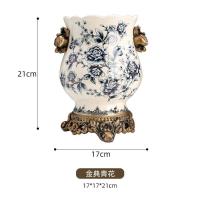 ราคา Lhuabo2q ขายดีที่สุดใหม่แจกันเซรามิกลายน้ำแข็งสีขาวสไตล์จีนสีฟ้าสร้างสรรค์บ้านตกแต่งแจกันสไตล์ยุโรป (20949877419)