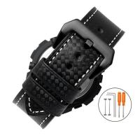 ราคา สายนาฬิกาหนังแท้ลายคาร์บอนไฟเบอร์สำหรับ Casio G Shock GST B100 S110 120 W130L W300 S310 สายนาฬิกาบุรุษเข็มขัด 26 มม (19663634719)