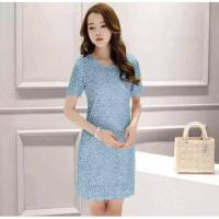 ราคา ชุดเดรสออกงาน ผ้าลูกไม้ปักเลื่อมวิ้งๆทั้งตัว (693402181)