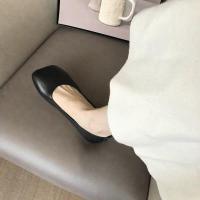 ราคา COD DSFGRTUTYIII ReadyStock Tods Flat Pumps Simple Korean Style Square Toe Soft Leather Work Student Shoes (20331047927)