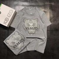 ราคา Kenzoถุงนอนฤดูร้อนใหม่ San Takada Ken แบบสวมครึ่งแขนเสื้อปักลายหัวเสือผ้าฝ้ายผู้หญิงเสื้อยืดแบบหลวมคู่ผู้ชาย (18224286623)