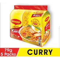 ราคา พร้อมส่ง บะหมี่กึ่งสำเร็จรูป มาเลย์ แม็กกี้ รสแกงกาหรี่ ฮาลาลยกแพค 5ซอง X79กรัม (20488567576)