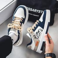 ราคา K T SHOES ส่งจากไทย ฤดูใบไม้ผลิใหม่สไตล์เกาหลีกราฟฟิตีรองเท้าผ้าใบผู้ชายด้านล่างหนารองเท้าผู้ชาย รองเท้าผ้าใบใหม่ ins แฟชั่น รองเท้าผ้าใบแบรนด์ (19478143243)