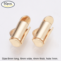 ราคา Beebeecraft 20 50 pc Brass Slide On End Clasp Tubes Slider End Caps for Beads Necklace Bracelet Jewelry Making (13183110785)
