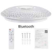 ราคา Angella 36วัตต์สมาร์ท WIFI LED ไฟเพดานพร้อมลำโพงบลูทูธ RGB Dimmable APP เข้ากันได้กับ Alexa Google Home ห้องนั่งเล่นแสงโดยรอบ40เซนติเมตร (16249393079)