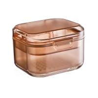 ราคา Upsee เคสใส่ของฟันปลอมใสกันฝุ่นหลายชั้นอาหารเกรดพร้อมฝาทำความสะอาดที่ใส่ฟันปลอม ABS พร้อมแปรงกรองกล่องเก็บของสำหรับผู้สูงอายุ (19611593137)