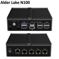 ราคา สินค้าใหม่ In Alder Lake N100 Soft Router Fanless Mini PC 4x In I226 2 5G LAN HDMI DP PFS Ense 4G5G Firewall Appliance ESXI AES NI (20691520739)