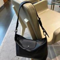 ราคา Longchamp French cowhide hobo tote bag new large capacity underarm one shoulder portable dumpling messenger bag (19941518335)
